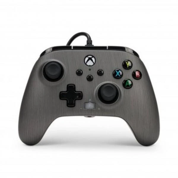 Xbox XSX XB1 PC Wired Controller (3rd) Power A - Brushed Gunmetal Silver - NEW