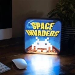 Gamer Gear - Room Decor - Space Invaders - Desk Lamp - Wall Light - NEW