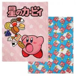 Gamer Gear - Plush Throw Blanket - 45in X 60in - Nintendo - Kirby JAPAN Double Sided Fleece Throw - Pink - NEW