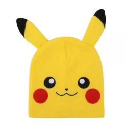 Gamer Hat - Nintendo - Pokemon - Pikachu 3D Cosplay With Ears - Yellow Beanie Style - NEW